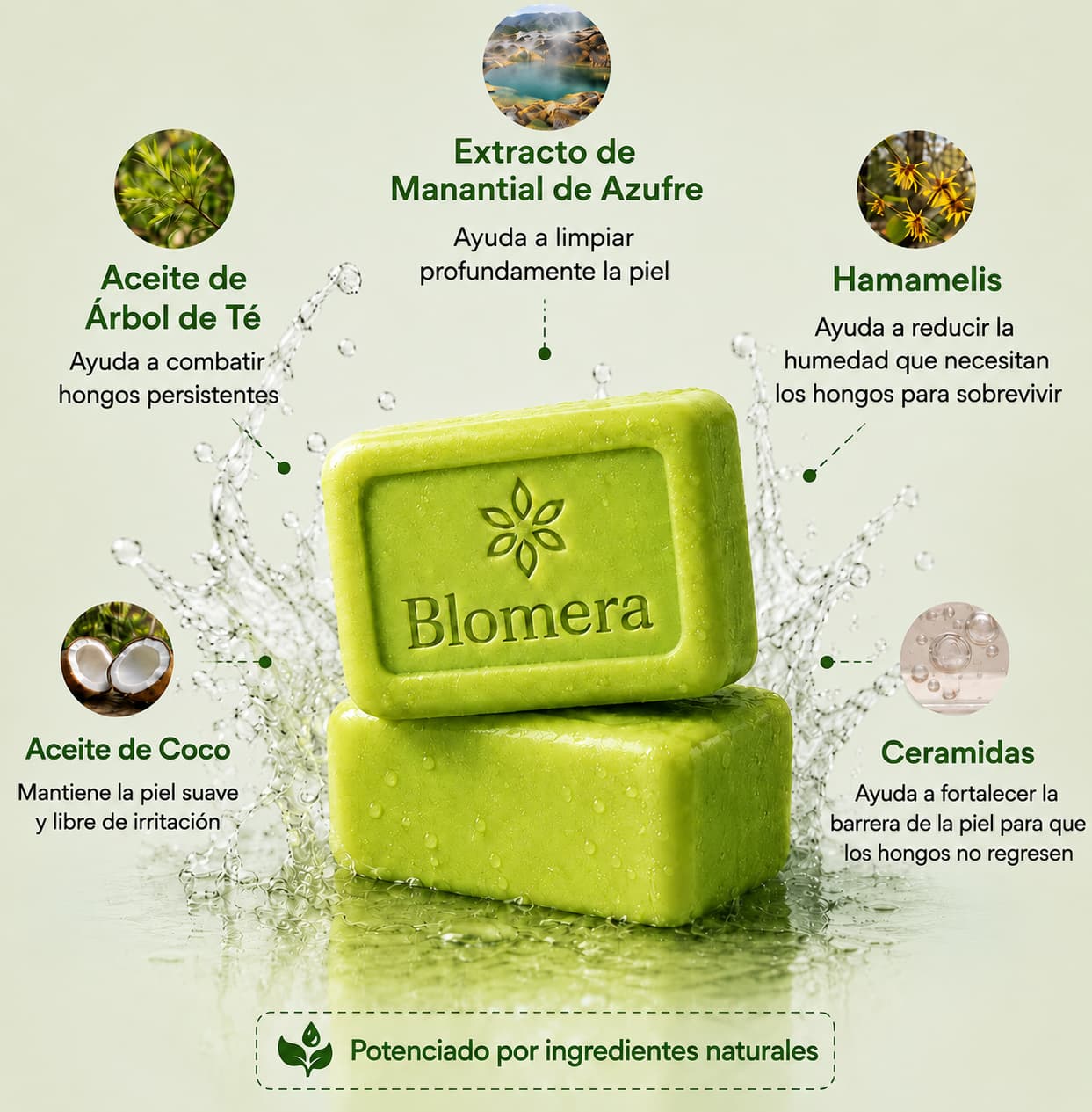 Blomera™ Jabón Natural para Picazón e Irritación